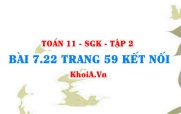 Bài 7.22 trang 59 Toán 11 Kết nối tri thức Tập 2